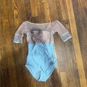 Dellala Milano Light Blue Lace Leo - Size Small